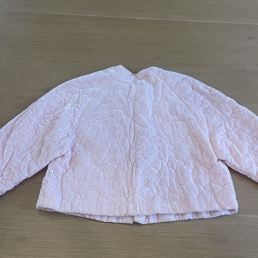 Women's Vintage I. Magnin & Co Size S Velvet Quilted Bed Jacket - Picture 5 of 8